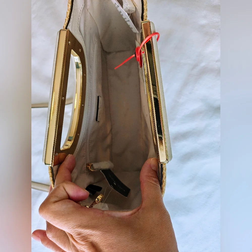 BNWT Kate Spade Crossbody Clutch Straw Bag - Picture 3 of 7